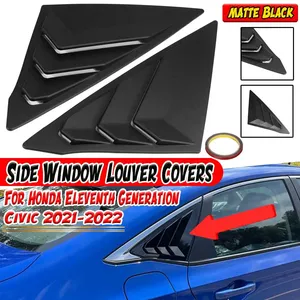 2021 2022 Car Louvers Spoiler Panel Rear Side <b>Window</b> Air <b>Vent</b> Cover Quarter <b>Window</b> for Honda for Civic 11th Generation 2021-2022 - Product Image 1