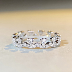 Anello da Donna Q456 in Oro Bianco con Diamante Taglio Brillante Rotondo Colore D Naturale Gioiello di Fidanzamento - Product Image 1