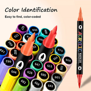 Bộ bút dạ quang acrylic hai đầu 120 màu, đầu cọ nhỏ, dùng vẽ graffiti, mực vĩnh cửu, dễ sử dụng - Product Image 4