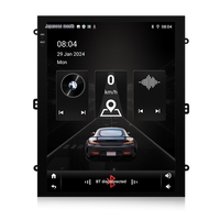 Radio Mobil Tesla Layar Sentuh Vertikal 2 DIN 9.7 inci, Carplay Universal, Multimedia, Head Unit Android