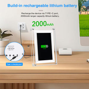 Cadres <span class=keywords><strong>photo</strong></span> numériques Ruishang A7W, 7 pouces, cadeau d'affaires, <span class=keywords><strong>album</strong></span> <span class=keywords><strong>photo</strong></span> électronique, WiFi P2P, acrylique, mémoire 16 Go, vidéo numérique - Product Image 4