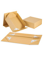 Boîte cadeau rigide pliable en papier, rectangulaire, à couvercle magnétique, en stock, personnalisable avec impression UV quadricolore