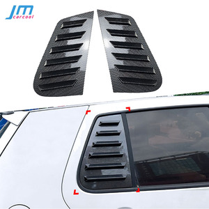 Grilles décoratives de pare-brise latérales de voiture noir brillant d'aspect de carbone d'ABS pour Volkswagen Golf 4 MK4 1997-2006 - Product Image 1
