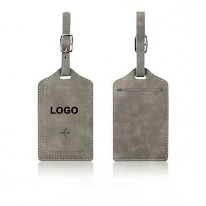 Étiquettes de bagage en cuir PU personnalisables avec logo, promotion vente en gros, idéales pour cadeaux et voyages - Product Image 1