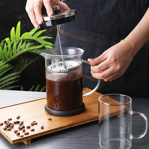 Cafetière à piston Hetai, capacité standard, avec couvercle, facile à nettoyer, forme ronde, pour café - Product Image 4