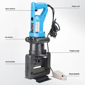 Máquina de corte hidráulica pequeña multifuncional portátil <span class=keywords><strong>JP60</strong></span> enchufable para herramientas de corte de fila de placa de hierro biselado de hierro en ángulo - Product Image 4