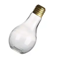 In magazzino 400ml lampadina a forma di bottiglia di vetro lampada lampadina bottiglia di vetro con coperchio