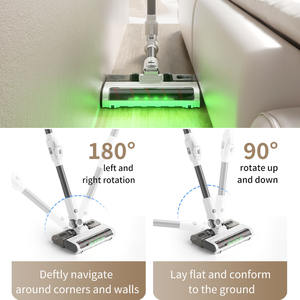 مكنسة كهربائية لاسلكية قابلة للطي بقوة شفط عالية وفرشاة دوارة مدمجة للسجاد والأرضيات المنزلية - Product Image 3