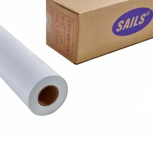 140g White Glossy Matte Waterproof Film Air Bubble Free Adhes Vinyl Roll Sav Sticker Roll Self Adhesive Vinyl Printable