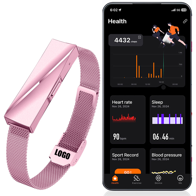 ETQ01 Custom New Health Fitness Wristband Watch Band Straps Fit Mini Men Woman Heart Rate Monitor Tracker Smart Sports Bracelet