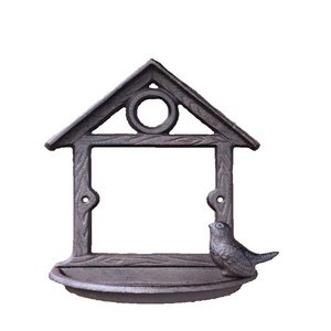 Mangeoires d'oiseaux montées sur le pont pour décoration de jardin extérieur Bain d'oiseaux Mangeoire à oiseaux en métal pour garde-corps de pont - Product Image 4