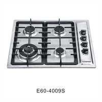Cuisinière à gaz 4 brûleurs OEM/ODM en acier inoxydable, plaque de cuisson à gaz encastrable, cuisinière à gaz pour cuisine domestique