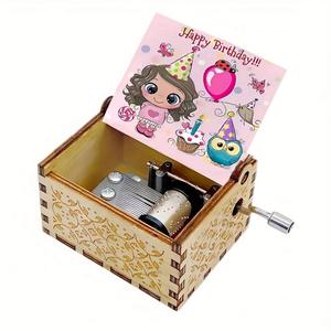 Boîte à musique en bois à manivelle personnalisable 'You Are My Sunshine' Cadeau d'anniversaire pour filles <span class=keywords><strong>et</strong></span> garçons - Product Image 6