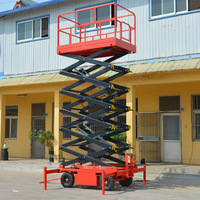 Plateforme de travail aérienne mobile hydraulique à ciseaux avec stabilisateurs pour la maintenance