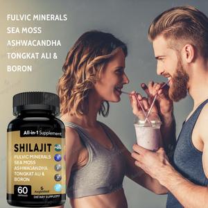 AegleWell Shilajit Complément alimentaire pour hommes avec mousse de mer Tongkat Ali, Ashwagandha, Bore, Zinc, CoQ10, PQQ Capsules de soutien énergétique - Product Image 3