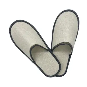 Disposable Cotton And Linen Slippers For Hotels All Inclusive Durable Non Slip Hotel Slip Slipper