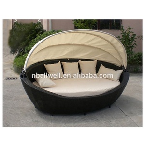 ileno de mimbre tumbona cómodo perezoso Precio de diseño popular de la fábrica de patio al aire libre natación piscina sofá cama - Product Image 3
