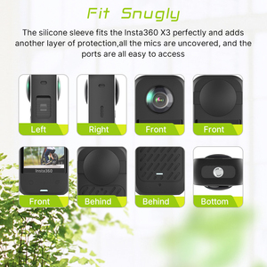 Nuevos Productos Insta <span class=keywords><strong>360</strong></span> <span class=keywords><strong>One</strong></span> X3, Paquete de Cámara, Funda Protectora de Silicona, Protector de Lente, Accesorios para Insta360 X3 - Product Image 5