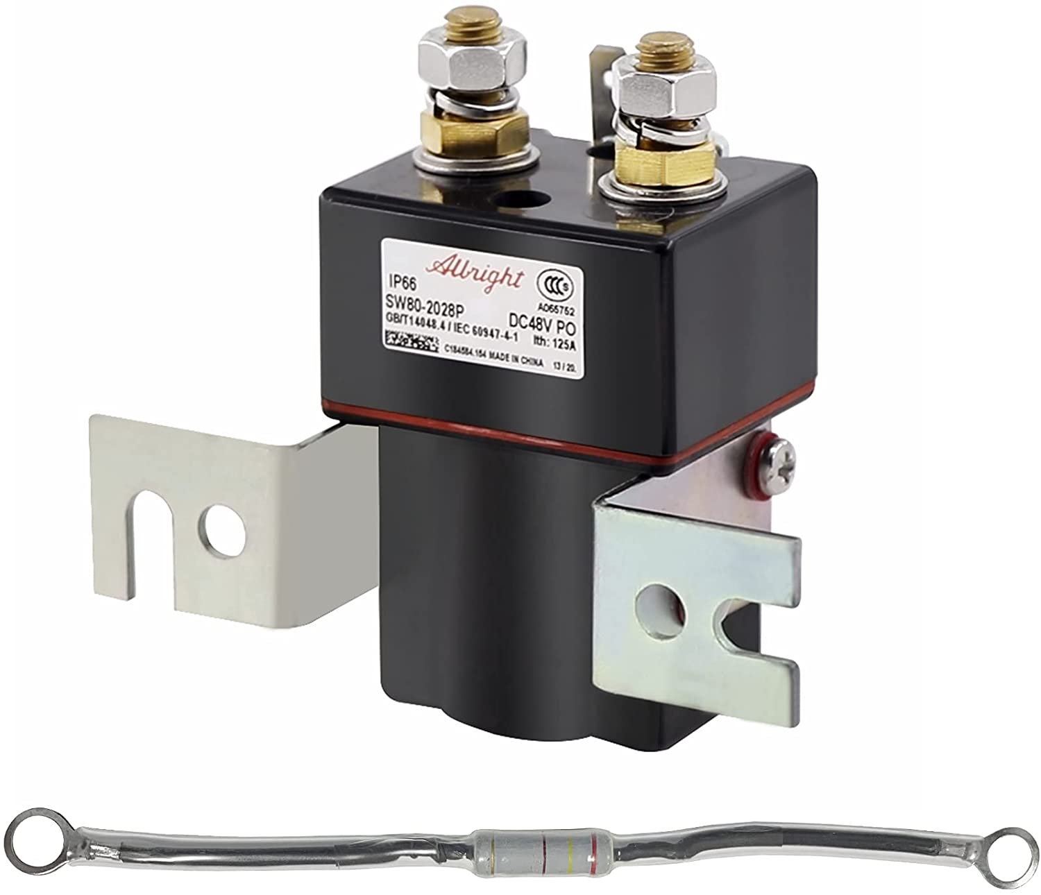 Клубный гольфмобиль 48V, 4 Терминал соленоидная катушка для детей ростом 95-Up DS и зоны подушки безопасности для 04-08 прецедент Гольф-кары-101908701 102774701