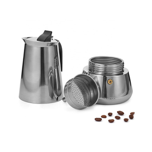 Cafetera <span class=keywords><strong>Moka</strong></span> de Acero Inoxidable Personalizable, Cafetera Espresso Estilo Francés para Uso Mayorista en Cafeterías y Restaurantes Europeos - Product Image 1