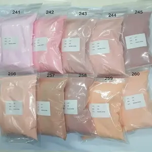Venta al por mayor 1000 g/bolsa de color rosa a granel polvo acrílico para uñas 3 en 1 dijes de Arte de uñas de Gel