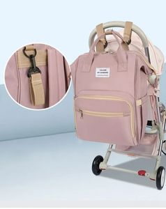 Mochila Pañalera Multifuncional Personalizada, Impermeable, Rosa, Tipo Momia, de Gran Capacidad - Product Image 2