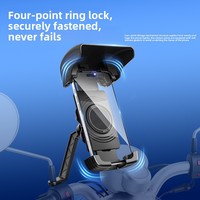 Nouveau support de téléphone pour vélo anti-regard indiscret avec pare-soleil 360° °   Support de téléphone rotatif à verrouillage rapide pour vélo, trottinette électrique et moto
