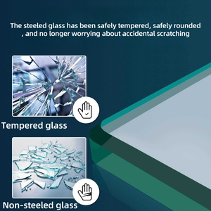 Factory 34 \ "W X 55 \" H Puerta de ducha de baño negra sin marco 180 ° Giratorio 1/4 \ "Pantalla de <span class=keywords><strong>bañera</strong></span> de <span class=keywords><strong>media</strong></span> ducha de vidrio templado - Product Image 5