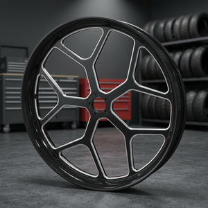 ล้อหน้าอะลูมิเนียมฟอร์จ CNC INCA 21 นิ้ว RIM 13 สภาพใหม่ ผลิตตามสั่งสำหรับ VRSCR Street Rod เปลี่ยน/ซ่อมแซม - Product Image 3