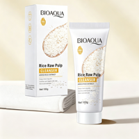 Nettoyant Crème Végétalien en Gros à Base de Pulpe de Riz avec Riche Extrait de Riz Bio, Formule Rafraîchissante Contrôle du Sébum et Non-Desséchant