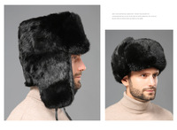 Cálido Fuzzy Fluffy Ski Ciclismo Ushanka Sombrero Gorra Caza Earflap Trooper Sombrero de invierno Felpa Ruso Ushanka Fur Trapper Hat