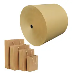 Low GSM Pe Coated Paper Kraft Brown In Roll For Paper Bag