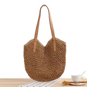 Nouveau sac tressé ajouré d'été, sac à bandoulière tendance en paille de papier, sac de plage pour femme - Product Image 1