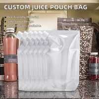 Sachets d'emballage personnalisés pour boissons et aliments 50ml 100ml 200ml 300ml, sachets de jus de fruits en PE avec bec verseur, impression par gravure, pour gelée