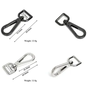 Túi Phụ Kiện Dây Đeo Khóa Tôm Hùm Clasp Kim Loại Thép Không Gỉ Dây Buộc D Xoay Snap Hook Cho Túi Xách Túi Xách - Product Image 3