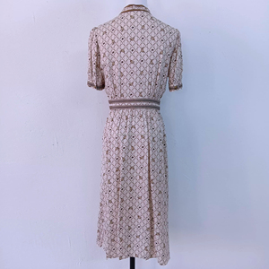 Vestido Midi <span class=keywords><strong>Vintage</strong></span> Personalizado con Cuello de Lazo para Mujer, Vestidos para Fiesta en el Jardín - Product Image 4