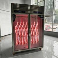Vitrine Réfrigérée et Congélateur Verticale Commerciale pour Viande Fraîche (Porc, Bœuf, Mouton), Présentoir de Conservation de Viande Fraîche