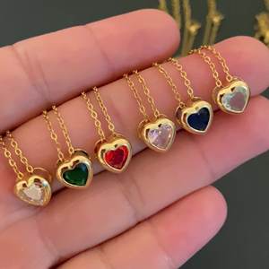 2025คุณภาพสูงใหม่แฟชั่นยอดนิยมสร้อยคอเพชรแม่หัวใจแลบสร้อยคอทับทิมต่างหูผู้หญิงสำหรับเพื่อน - Product Image 5