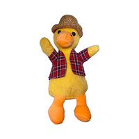 Pendentif de canard rouge et jaune en forme d'océan, poupée en peluche, mignon, en forme de canard, sac, pendentif, porte-clés, poupée