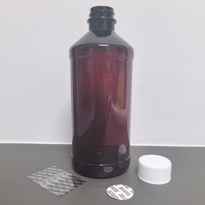 Bouteille en plastique PET ambrée de 473 ml avec couvercles rouges pour sirop contre la toux Actavis Wockhardt Qualitest Akorn <span class=keywords><strong>Prometh</strong></span> - Product Image 3