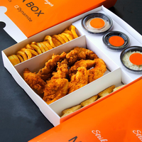 Conteneur Alimentaire de Haute Qualité pour Restaurant, Emballage Personnalisé à Emporter pour Aliments Frits avec Sauce