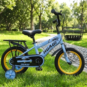 Bicicleta Infantil de Una Velocidad con Logotipo Personalizado, de Acero, 12, 14, 16 Pulgadas, con Ruedas de Entrenamiento, Canasta y Portaequipajes Trasero, para Niños y Niñas, Suministro de Fábrica - Product Image 1