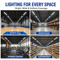Projecteurs industriels de haute qualité 50W/100W/150W/200W à angle de faisceau optionnel pour terrains de badminton et projets de terrains de sport intérieurs