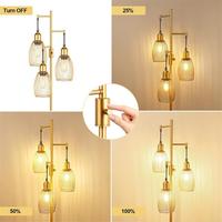 Lampes sur pied de style industriel avec variateur d'intensité pour salon, lampe sur pied d'angle simple