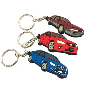 Kunden spezifischer PVC-Logo-Schlüssel bund Hochwertiger weicher PVC-Schlüssel bund Cartoon-Auto-Schlüssel bund