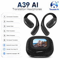 Auriculares Inalámbricos A39 con Traductor, Traducción de Idiomas sin Conexión, Conversación Binaural, Altavoz, Foto