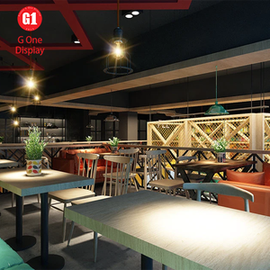 การออกแบบตกแต่งภายในร้านกาแฟและเบเกอรี่ เคาน์เตอร์โชว์อาหารแบบเร็วทำจากวัสดุแข็งแรง ตกแต่งด้วยไม้สำหรับวางขนมปัง - Product Image 2