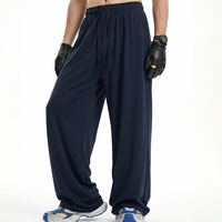 Pantalon de survêtement unisexe Yingling personnalisé avec logo, en toile très extensible, coupe droite décontractée, motif uni, coupe ample et épaisse