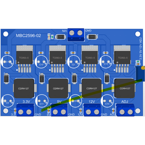 Módulo Convertidor DC-DC Buck, Entrada 13.5-30V, Salida Múltiple 3.3V 5V 12V Ajustable, 4 Canales, LM2596, Módulo Reductor de Voltaje MBC2596-02 - Product Image 2