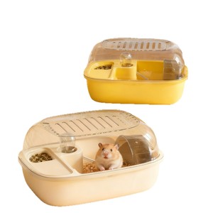 Jaula para mascotas de plástico rectangular pequeña, duradera, moderna, de color sólido para hámster - Product Image 1